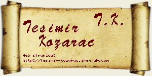 Tešimir Kozarac vizit kartica